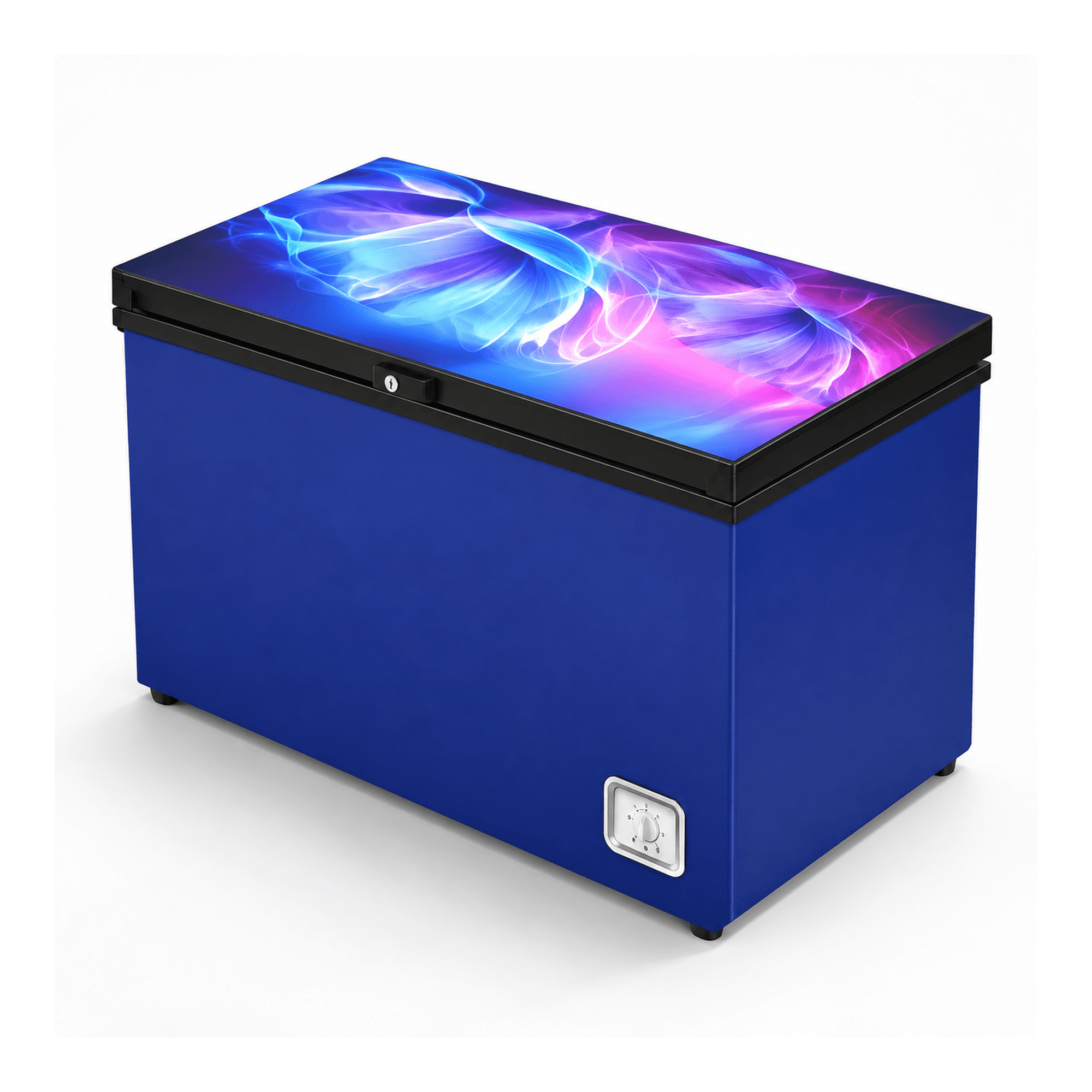 VISION GD Chest Freezer RE-112L Blue Eustoma FL image 1
