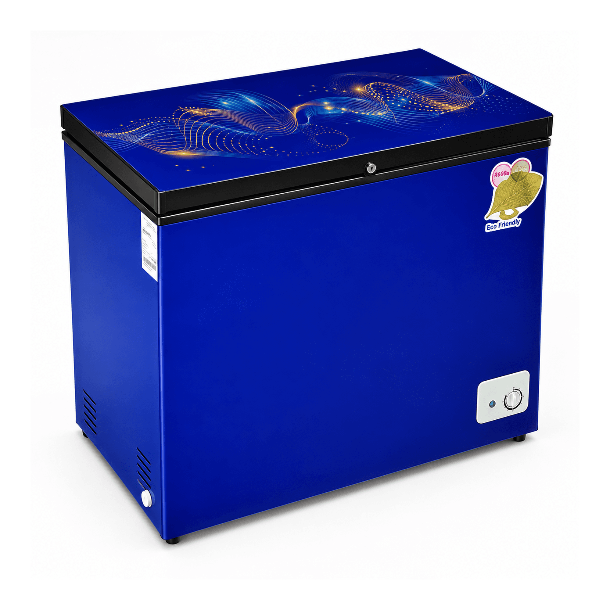 VISION GD Chest Freezer RE-112L Blue Point Curve image 1