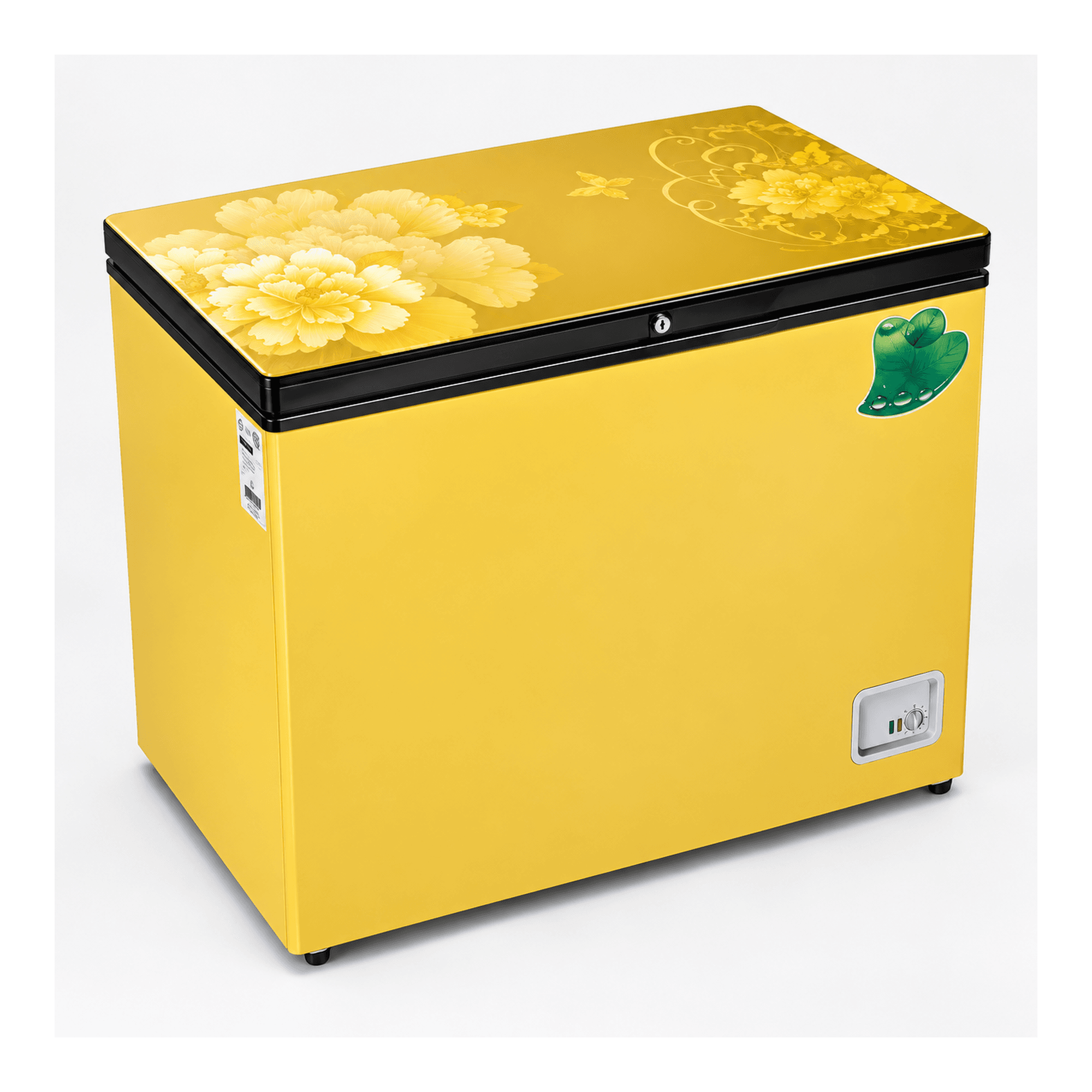 VISION GD Chest Freezer RE-112L Yellow Peony Shadow image 1