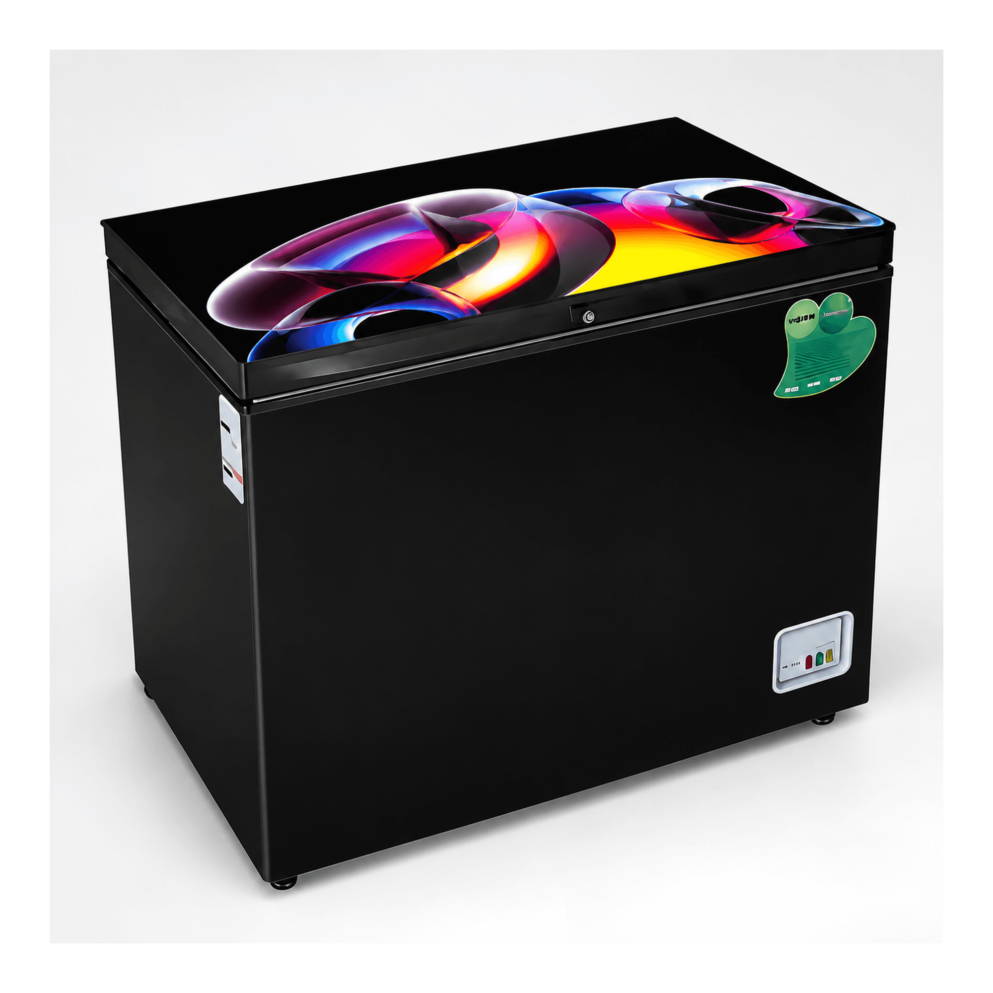 VISION GD Chest Freezer RE-250L Black Colourful