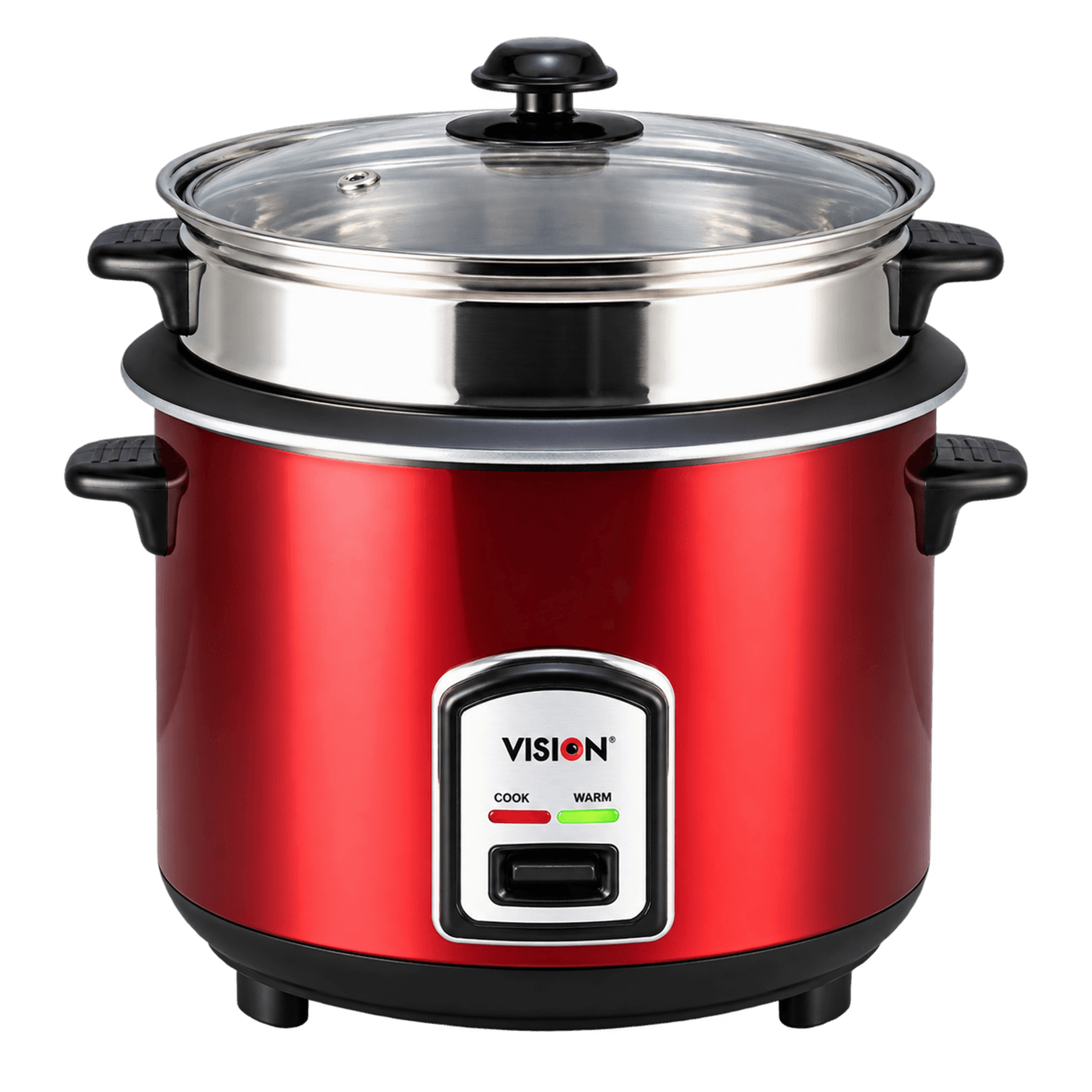 VISION 700W Rice Cooker 1.8 Liter Double Pot Stainless Steel