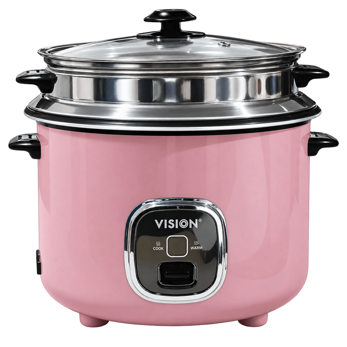 VISION 1000W Rice Cooker 2.8 Liter Double Pot Stainless Steel image 1