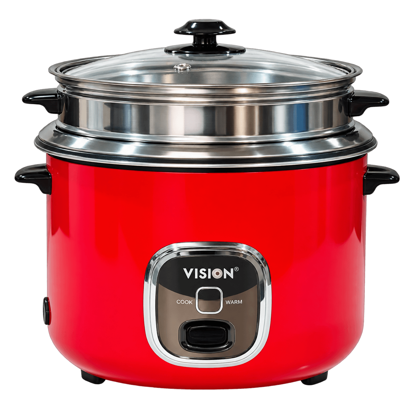 VISION 1000W Rice Cooker 2.8 Liter Double Pot Stainless Steel image 1