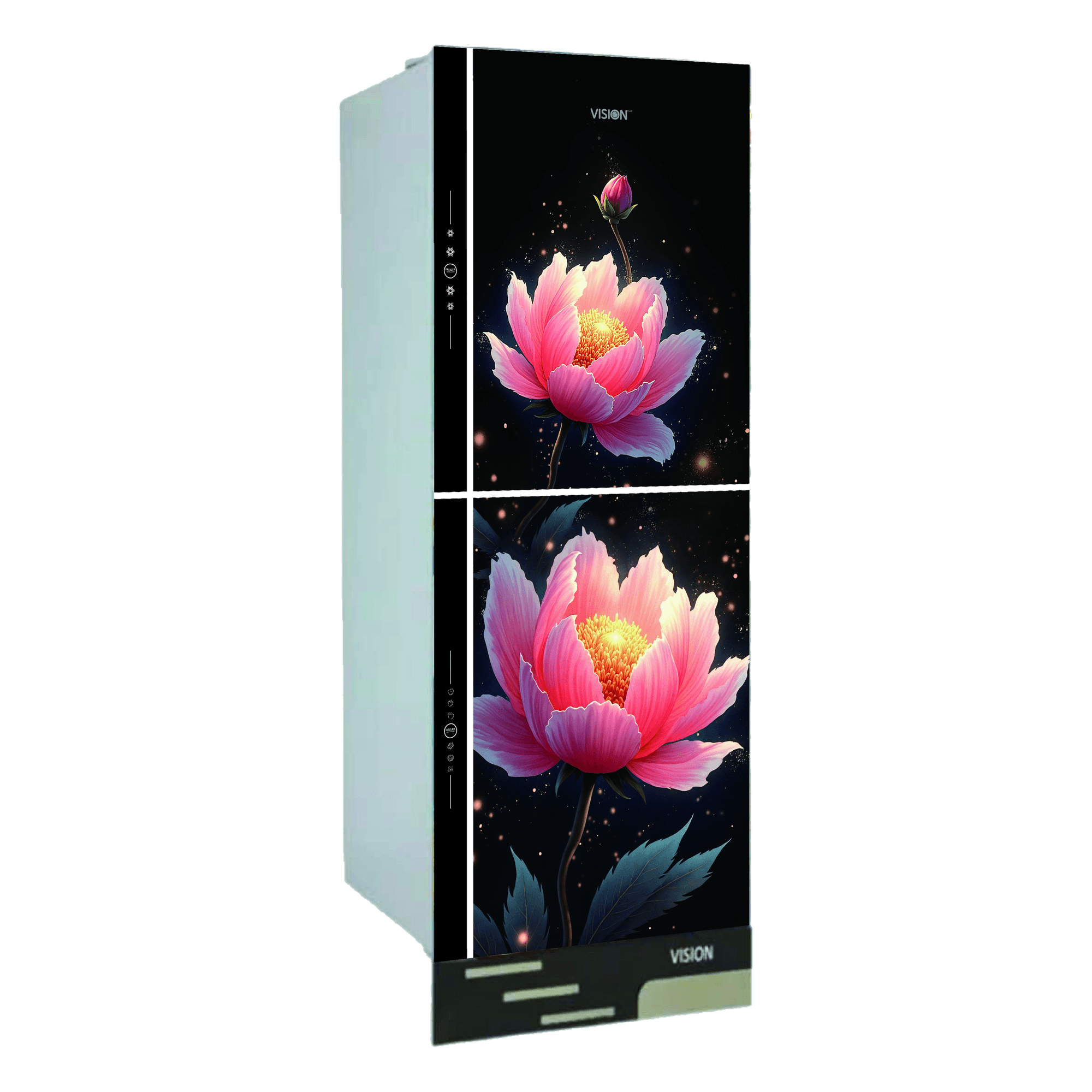 VISION Refrigerator VSN GD Refrigerator RE-356 Liter Red Peony-TM image 1