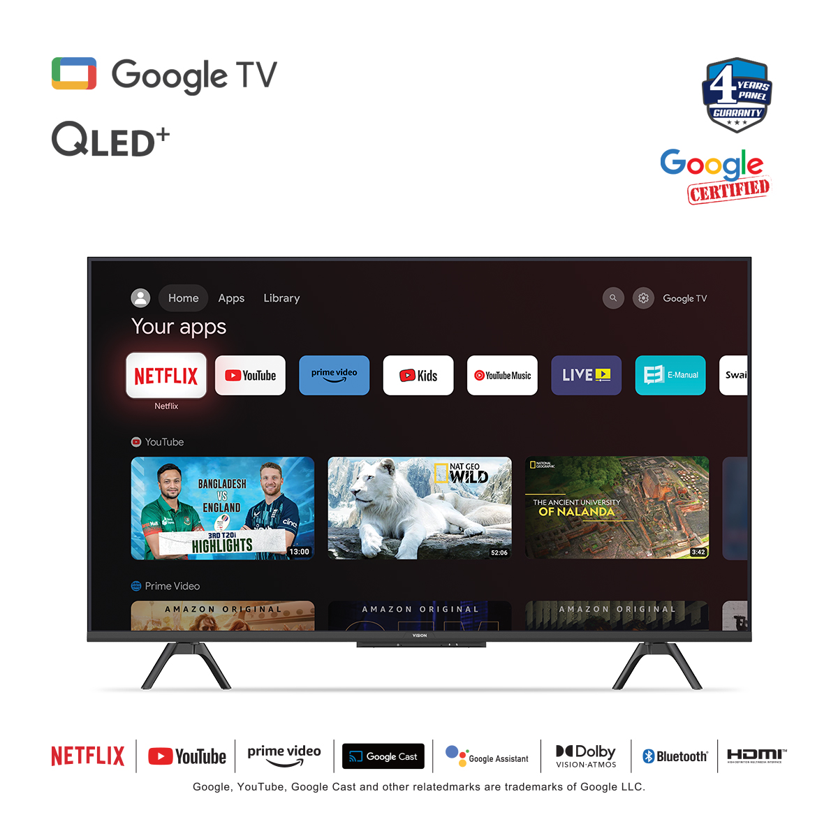Television :: Smart TV :: Vision 43” QLED Google TV 4K RQ1 Galaxy Pro