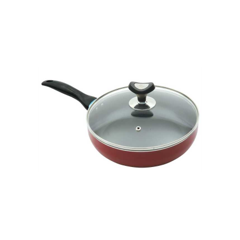 VISION NS GLAMOUR FRY PAN WITH LID (MARUN) -26 CM