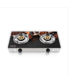 VISION LPG DOUBLE GLASS GAS STOVE CHOCOLATE 3D