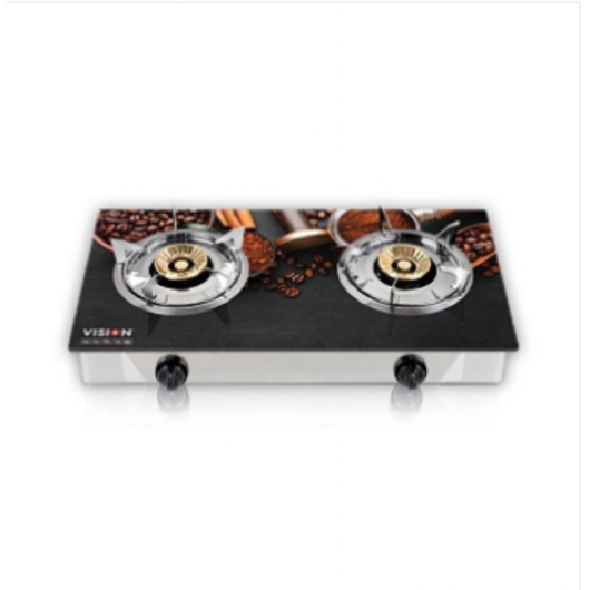 VISION LPG DOUBLE GLASS GAS STOVE CHOCOLATE 3D