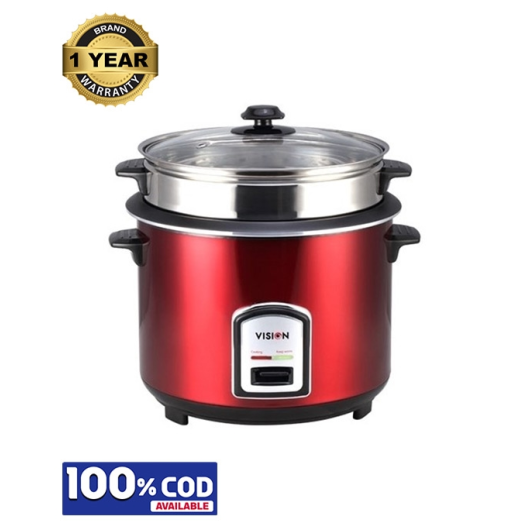 VISION RICE COOKER 3.0 LTR 100 SS RED